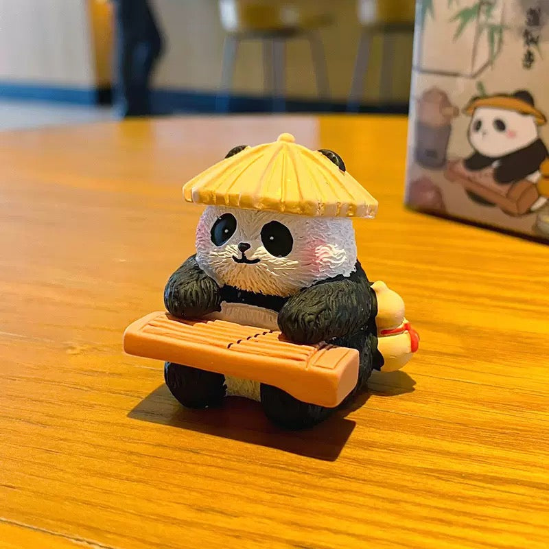 Panda Statue Piano, chess, calligraphy and painting