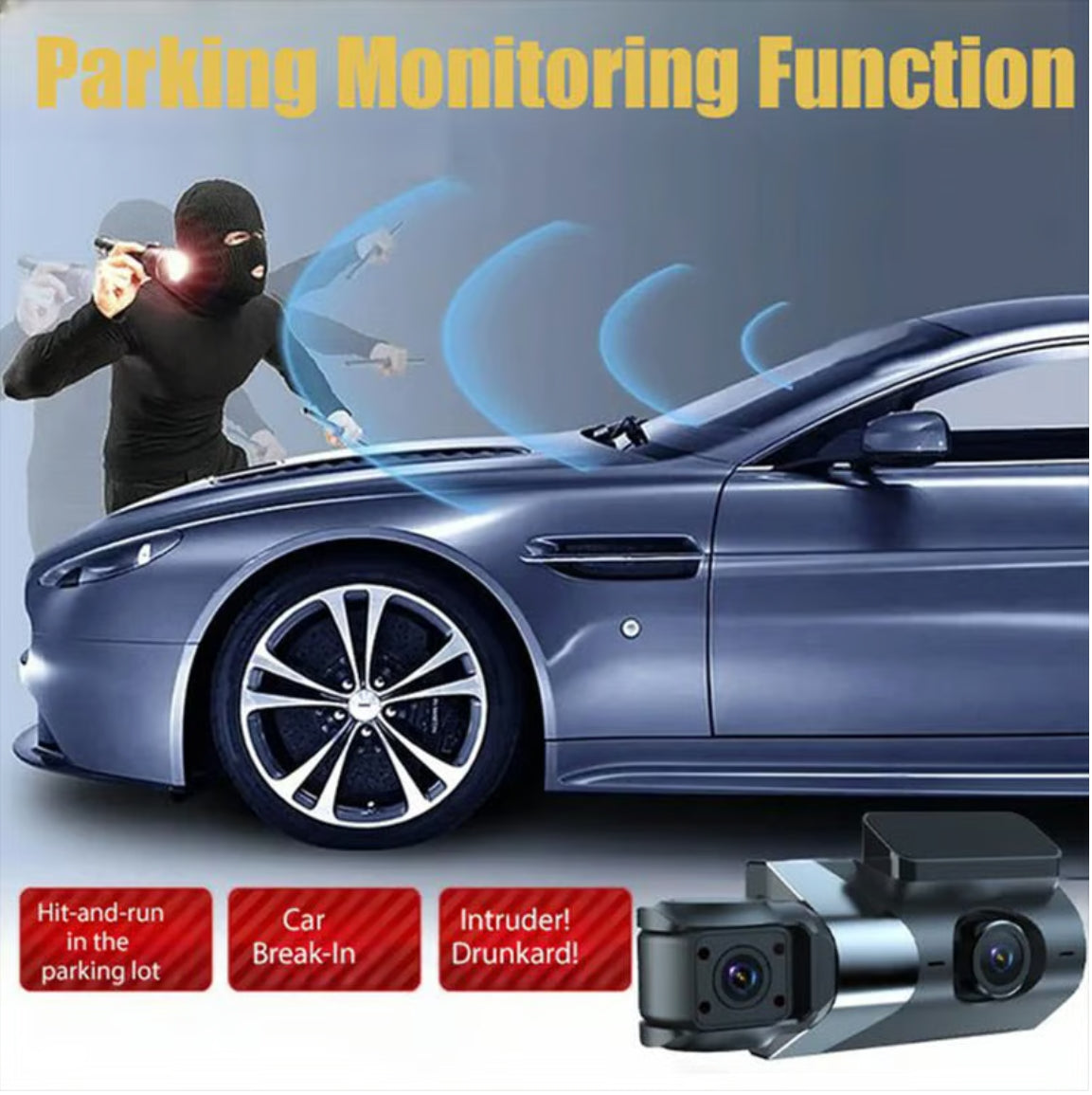 🔥3-Channel HD Wifi Driving Recorder