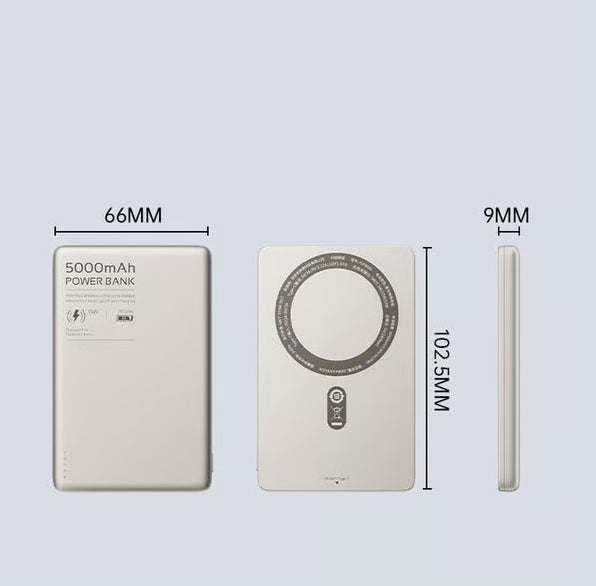 Ultra-thin Magnetic Wireless Power Bank Two-way Fast Charging Mobile Power Supply