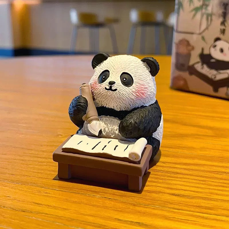 Panda Statue Piano, chess, calligraphy and painting
