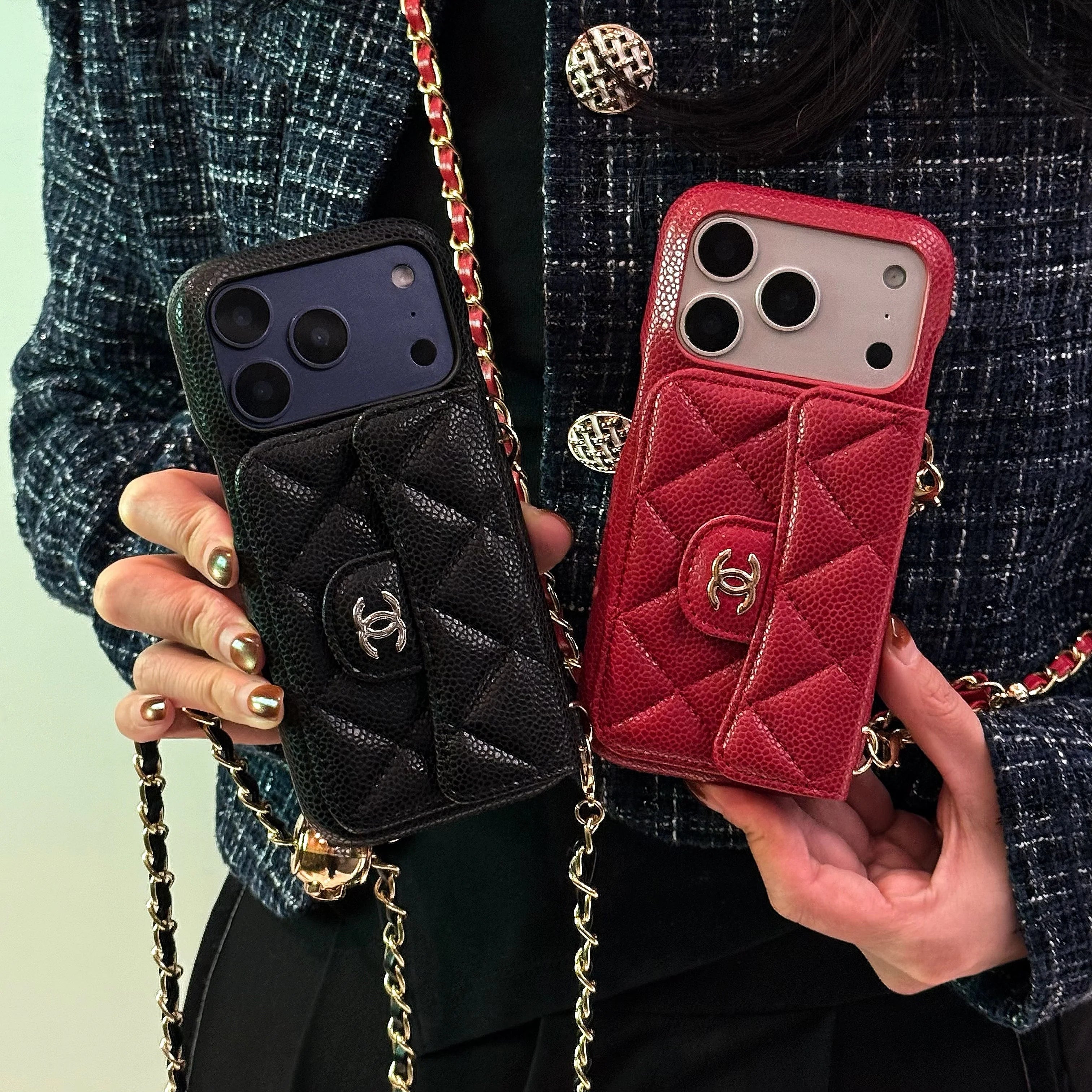 Caviar crossbody card holder phone case 2026