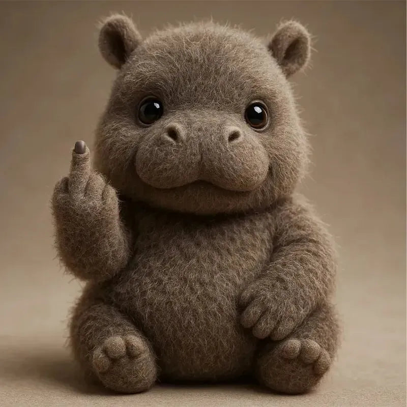 🐮🖕Cute Middle Finger Plush Highland Cow