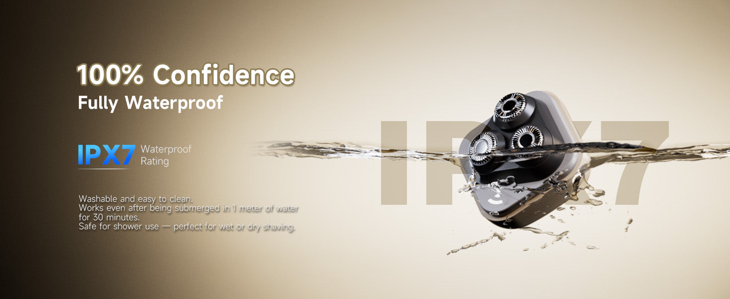 Unisex Facial Epilator, Wet & Dry 3D Floating Blade Rotary Razor