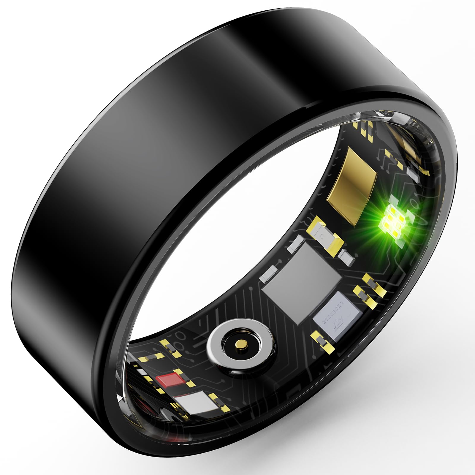 HitTopss Smart Ring, Fitness Tracking Smart Ring with Calories/Heart Rate/Blood Oxygen/Sleep Monitoring, IP68 Waterproof, No APP Subscription