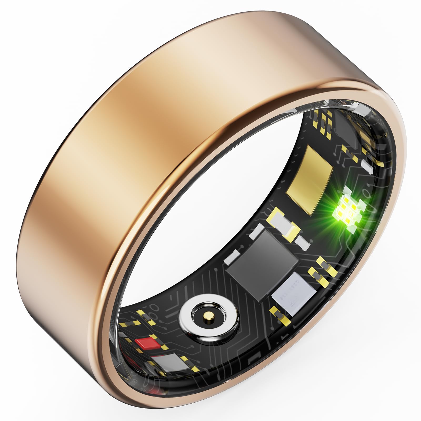 HitTopss Smart Ring, Fitness Tracking Smart Ring with Calories/Heart Rate/Blood Oxygen/Sleep Monitoring, IP68 Waterproof, No APP Subscription
