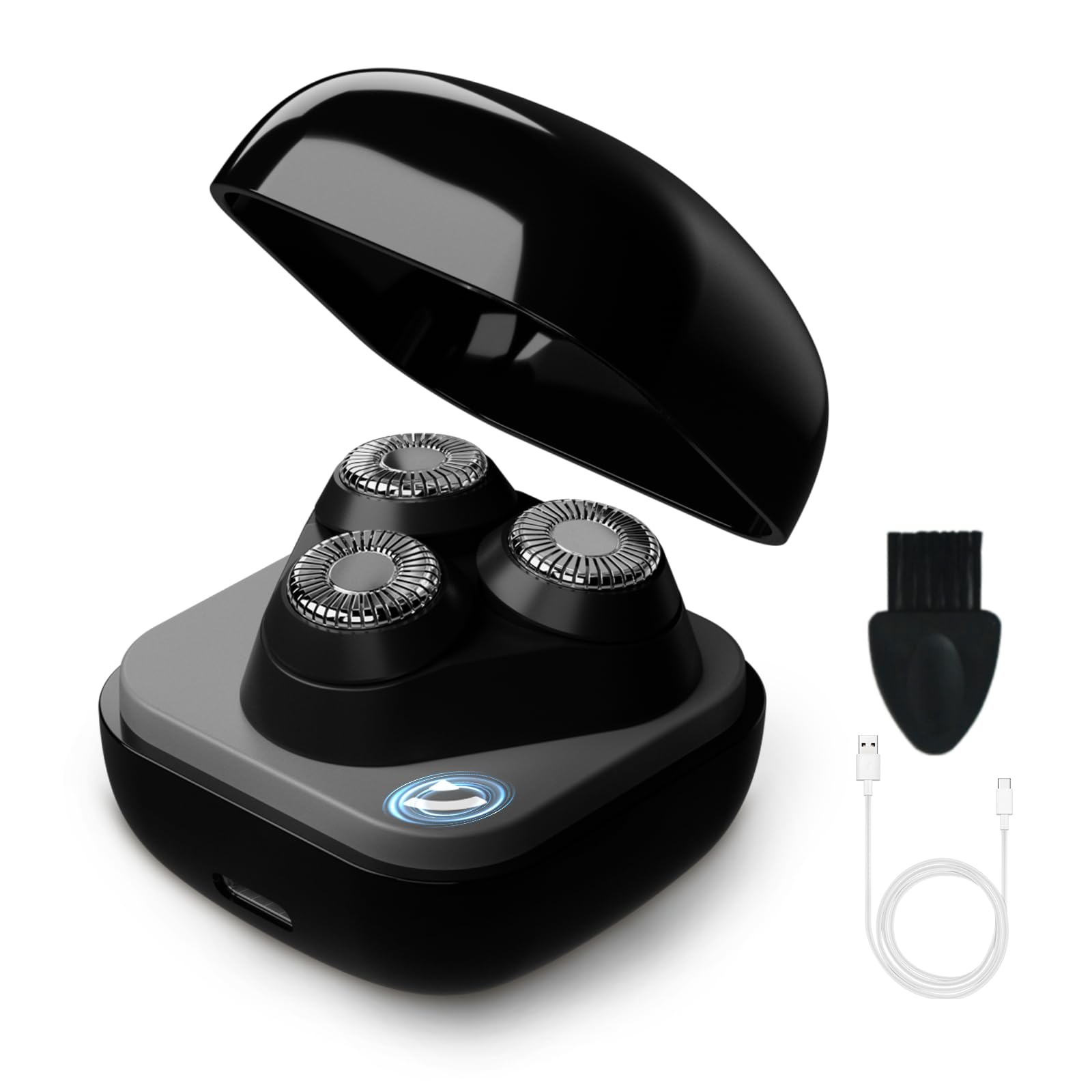 Unisex Facial Epilator, Wet & Dry 3D Floating Blade Rotary Razor