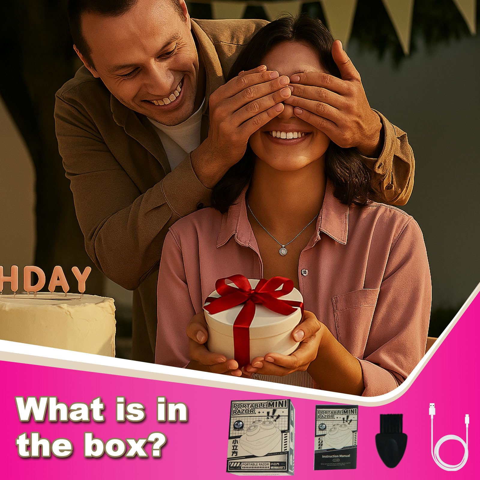 Unisex Facial Epilator, Wet & Dry 3D Floating Blade Rotary Razor