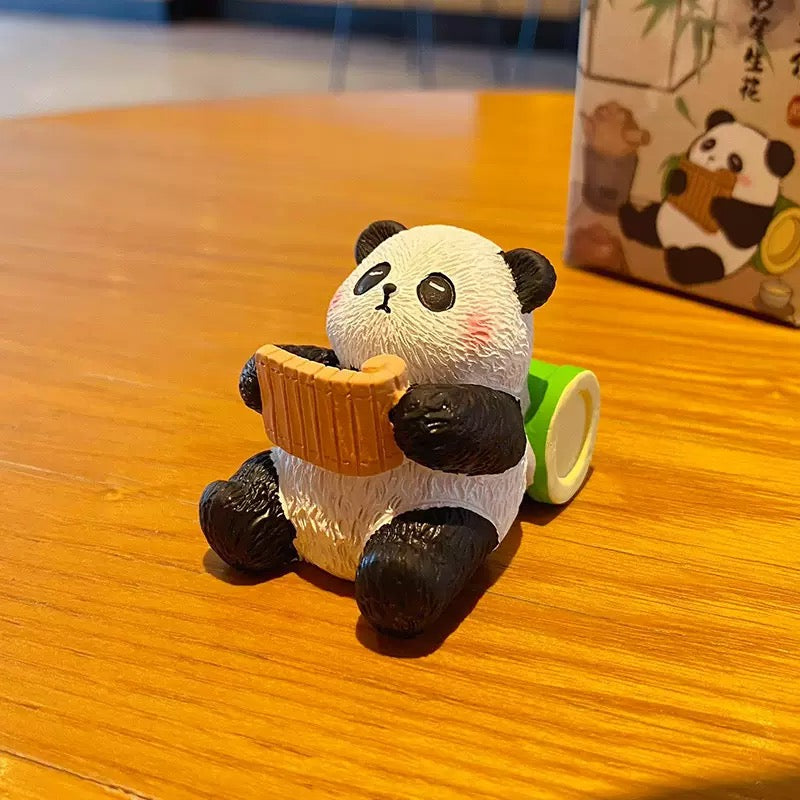 Panda Statue Piano, chess, calligraphy and painting