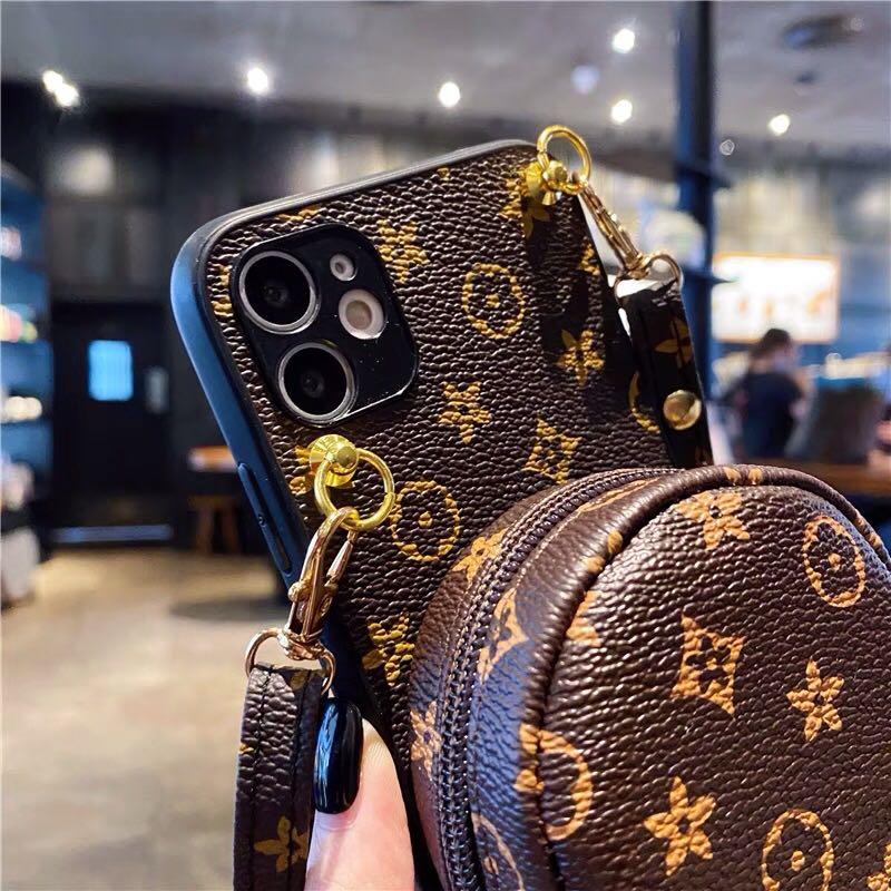 Apple iPhone 11/12 Pro Max/13/17 Case (with Crossbody Strap) - Floral Design - Lightweight Protective Case