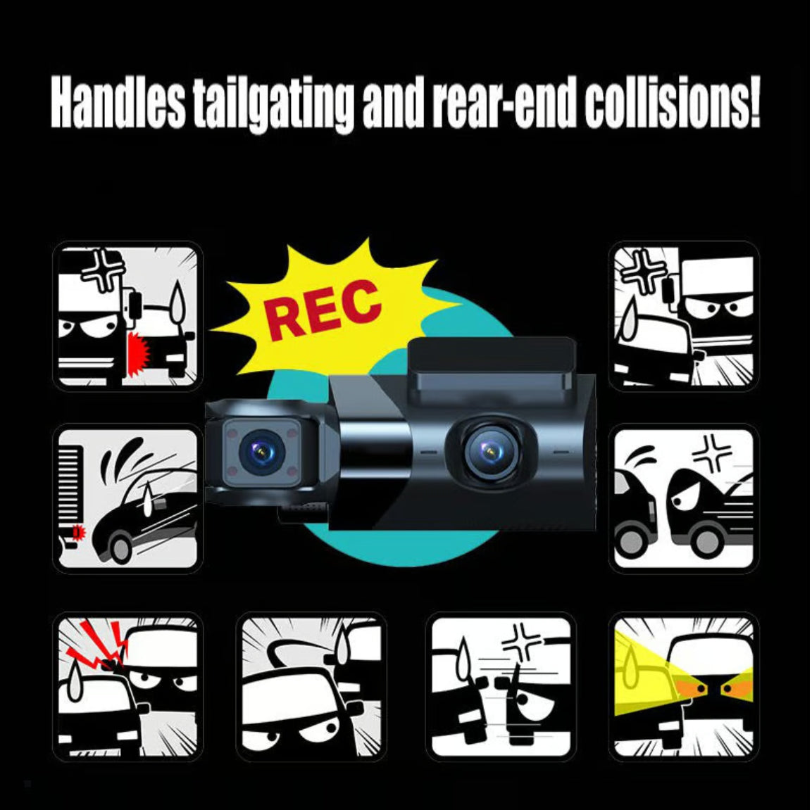 🔥3-Channel HD Wifi Driving Recorder