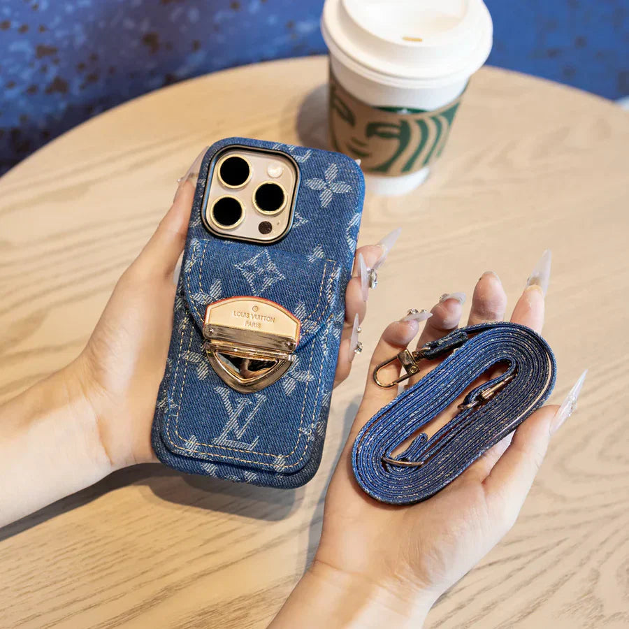 🥰New💖Fashionable denim luxury phone case