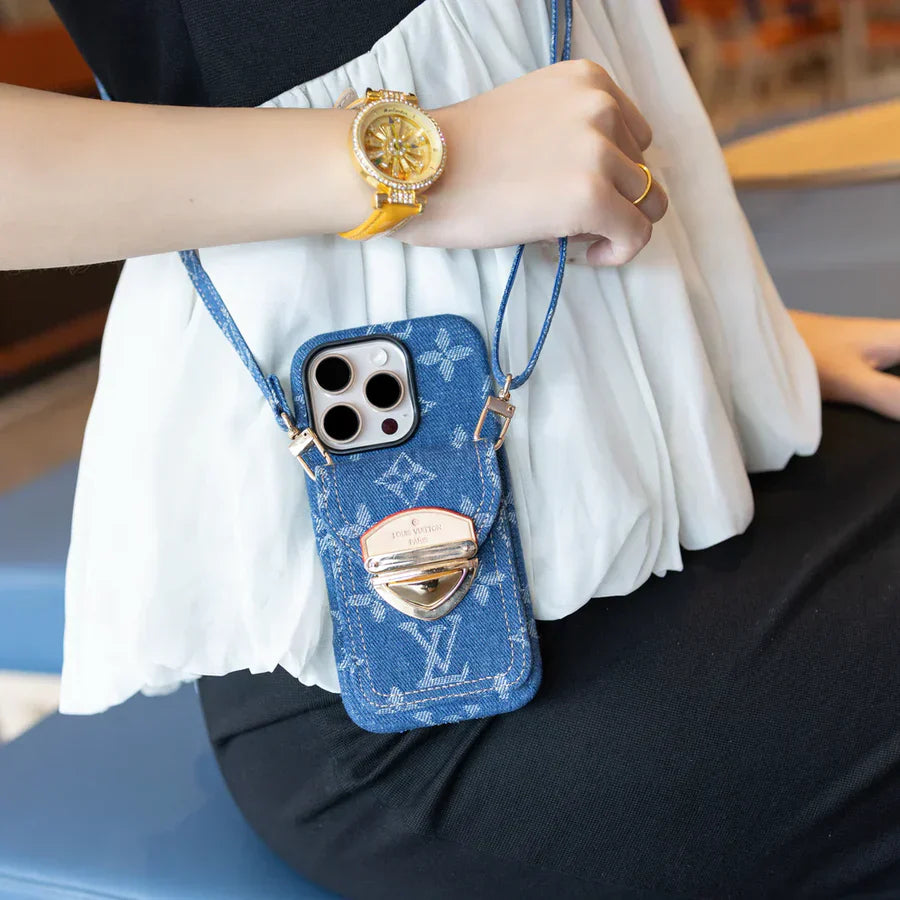 🥰New💖Fashionable denim luxury phone case